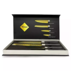 Jogo 4 Facas Premium Dourado Titanium Deluxe