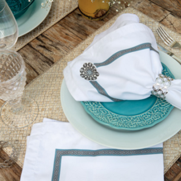 Jogo 4 Pçs Guardanapo De Boca Linha K Lottus Kacyumara