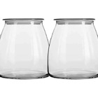 Jogo 4 Potes Herméticos De Vidro Libbey Vibe Transparente 1,8l