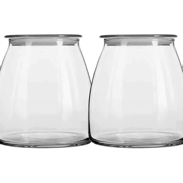 Jogo 4 Potes Herméticos De Vidro Libbey Vibe Transparente 1,8l