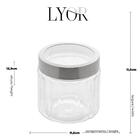 Jogo 4 Potes Redondos De Vidro Com Tampas Em Aço Inox 870ml S