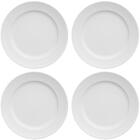 Jogo 4 Pratos Em Porcelana Rasos 26,5cm Germer Chevron Redond