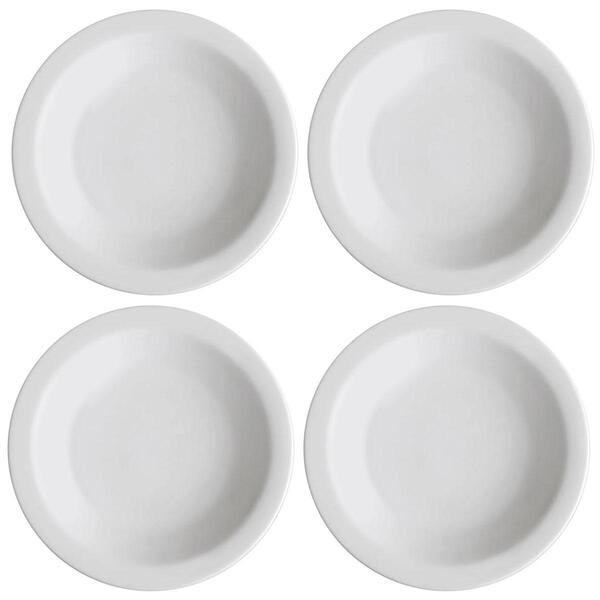 Jogo 4 Pratos Fundos De Porcelana 21,5cm Classe Única Iguaçu