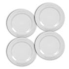 Jogo 4 Pratos Raso De Sobremesa 18cm De Melamina