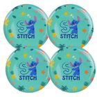 Jogo 4 Pratos Raso Refeição Infantil Melamina 20cm Stitch Dis
