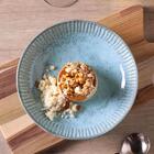 Jogo 4 Pratos Rasos E 4 Pratos Fundos Cerâmica Azul Linhas Br