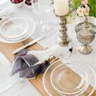 Jogo 4 Pratos Rasos Pearl Cristal 28cm Mesa Posta Wolff Trans