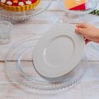 Jogo 4 Pratos Rasos Pearl Cristal 28cm Mesa Posta Wolff Trans