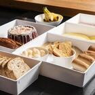 Jogo 4 Travessas 32x17x7cm Fundas Brancas Forma Gn 1/3 Coza P