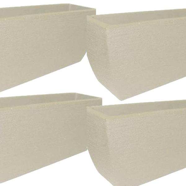 Jogo 4 Vasos Polietileno Parede Moderno Horta Planta Floreira