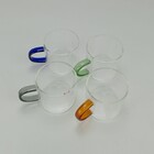 Jogo 4 Xícara Caneca Alça Multicolor Borossilicato 100ml 5x5x