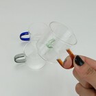 Jogo 4 Xícara Caneca Alça Multicolor Borossilicato 100ml 5x5x