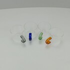 Jogo 4 Xícara Caneca Alça Multicolor Borossilicato 100ml 5x5x