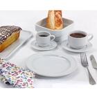 Jogo 4 Xícaras De Café Com Pires De Porcelana 65ml Classe Úni