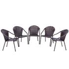 Jogo 5 Cadeiras Pedra Ferro Para Area Edicula Jardim Biquini