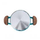 Jogo 5 Panelas Alumínio Batido Fundido Cor Turquesa Extang