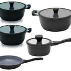 Jogo 5 Panelas Pretas Ecolumi Premium Revestimento Ceramico