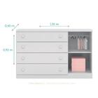 Jogo 5 Peças Mdf Branco Ravi