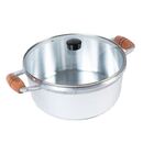 Jogo 5 Peças Panela Polido Alumínio Fundido E Tampa Vidro - C