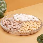 Jogo 5 Petisqueiras De Cristal 23cm Wolff Pearl 3 Divisórias