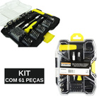 Jogo 61 Peças Soquete Ponteiras Bits Com Chaves Extensor - St