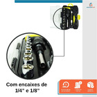 Jogo 61 Peças Soquete Ponteiras Bits Com Chaves Extensor - St