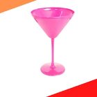 Jogo 6  Taças Martini Requinte Acrilico Rosa
