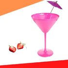 Jogo 6  Taças Martini Requinte Acrilico Rosa