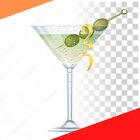 Jogo 6  Taças Martini Requinte Acrilico Rosa