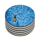 Jogo 6 Apoio De Copos Neoprene Desenho De Melancia Kiwi E Mai