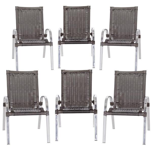 Jogo 6 Cadeiras Colombia De Área Externa, Edícula Em Aluminio