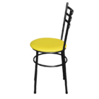 Jogo 6 Cadeiras Para Cozinha Epoxi Craqueada Assento Estofado