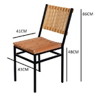 Jogo 6 Cadeiras Para Cozinha Preta Madeira Confort Industrial