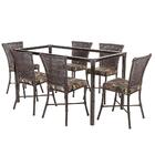 Jogo 6 Cadeiras Turquia Sem Tampo Pedra Ferro A36 E 1 Mesa Re