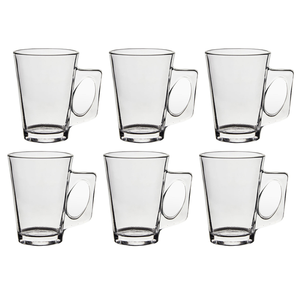 Jogo 6 Canecas De Vidro Casual 185ml Class Home