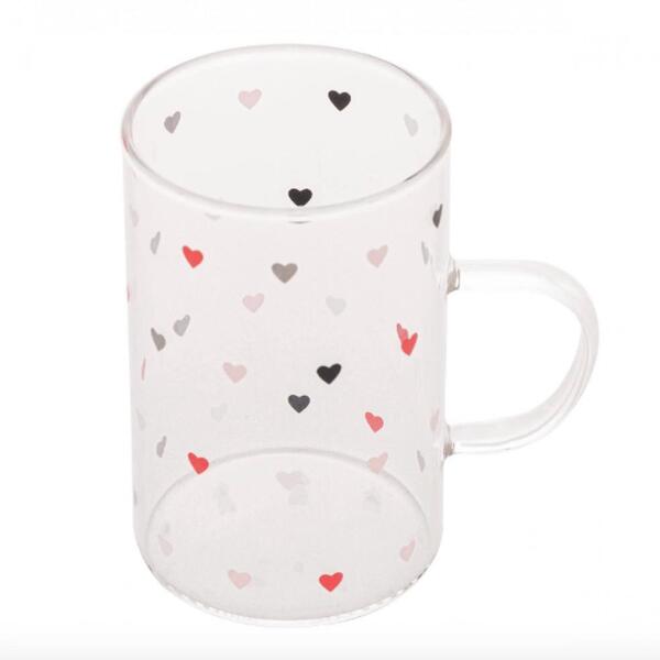 Jogo 6 Canecas De Vidro Love 280 Ml - Lyor