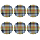 Jogo 6 Capas Sousplat Mesa Decorativo 35x35 Xadrez Designer V