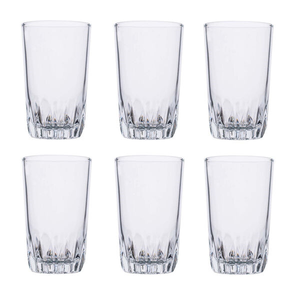 Jogo 6 Copos Altos De Vidro - Para Água  Suco  Drink (310ml)