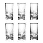 Jogo 6 Copos Altos Em Cristal Para Água  Suco  Drinks 350ml