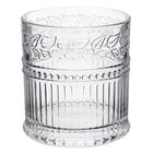 Jogo 6 Copos Baixos De Vidro Com Folhas 320ml Água / Suco