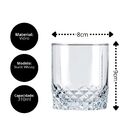 Jogo 6 Copos Starlit Whisky Vidro 310ml - Tuut