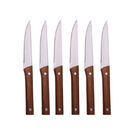 Jogo 6 Facas Em Inox Com Cabo De Madeira 20445