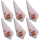 Jogo 6 Guardanapo Tecido Decorado 45x45 Papai Noel Luxo