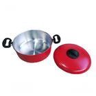 Jogo 6 Panelas De Aluminio Vermelhas Com Cuscuzeira Extang