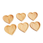 Jogo 6 Pires Coração Em Madeira Para Xícaras De Chá Café
