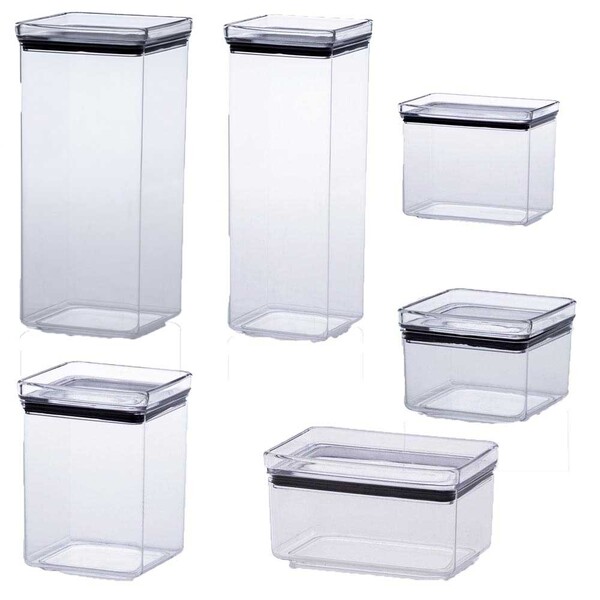 Jogo 6 Potes Herméticos Lumini 2600, 2200, 1300, 1000, 580, 4