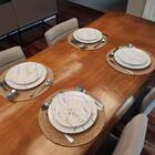 Jogo 6 Pratos De Sobremesa De Porcelana Germer Mármore Branco