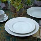 Jogo 6 Pratos De Sobremesa Em Porcelana Redondo Germer Chevro