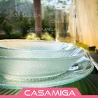 Jogo 6 Pratos Fundo Vidro Transparente Acquamarine 19,6cm