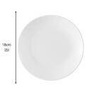 Jogo 6 Pratos Para Sobremesa Rasos 18cm Branco Plástico Coza